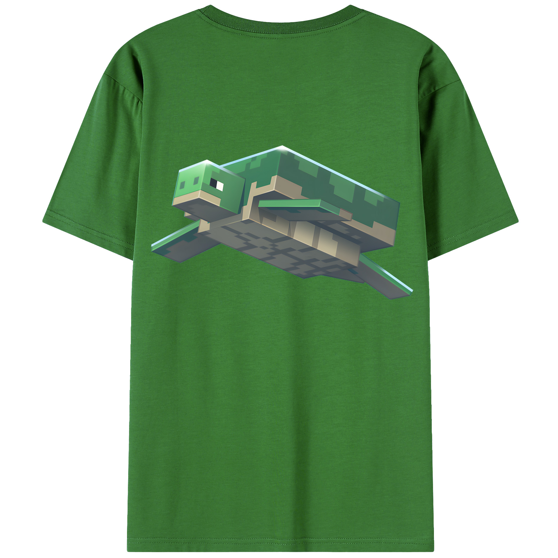 （画像用） マインクラフト ブロックの世界 Minecraft MC Block world レディース半袖Tシャツ(バックプリント)